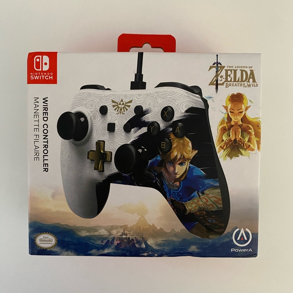 NWT Nintendo Switch The Legend of Zelda Breath of the Wild wired controller